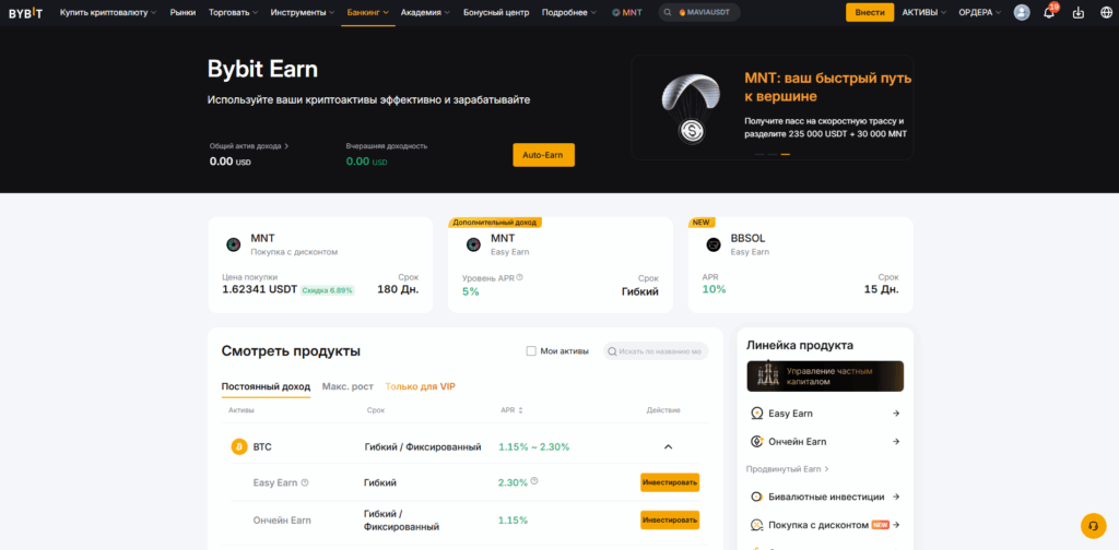 Bybit earn